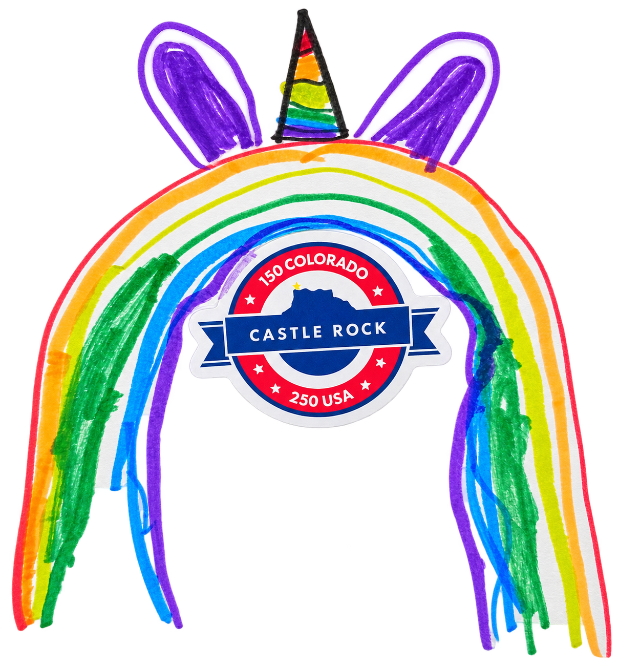 Rainbow unicorn drawing by Harper Doughty